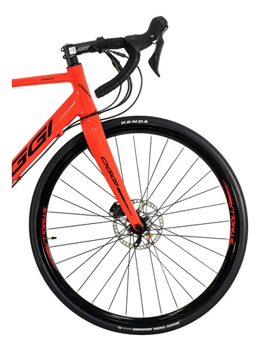 Bicicleta Speed Road Oggi Stimolla Claris 16v Disco Alumínio Cor Preto/vermelho