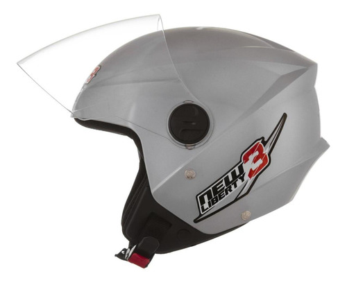 Capacete Moto Aberto New Liberty 3 Protork Prata 60