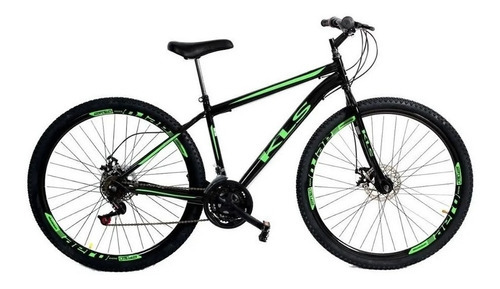 Bicicleta Aro 29 Kls Câmbios Importados Freio À Disco Cor Preto/Verde