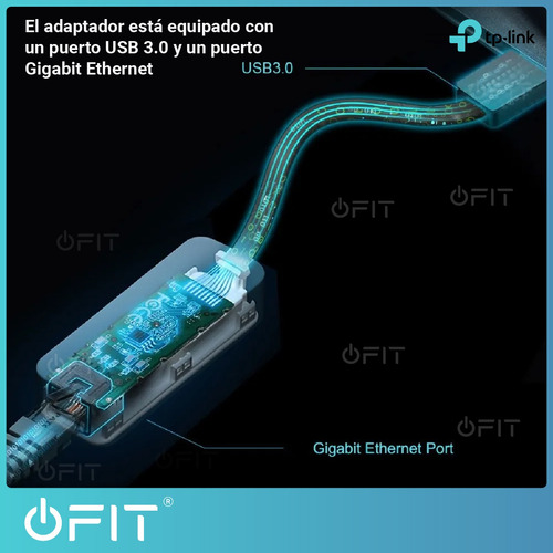 Imagen 6 de 10 de Adapatador De Red Tp-link Usb A Puerto Rj-45 Gigabit