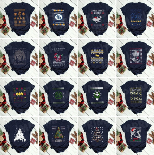 Pack Diseños Para Sublimar Estampar Remeras Buzos Navidad !