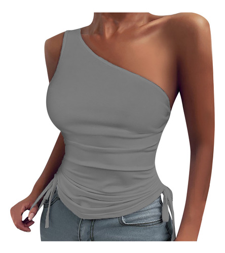 Camisa Sin Mangas En Forma De U Para Mujer Y Niña, Cuello Li