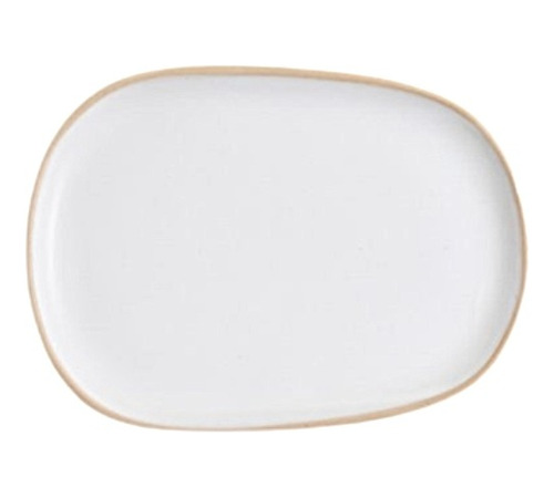 Zarzis Blanco C/borde Natural | Plato Postre  (cod 511356)