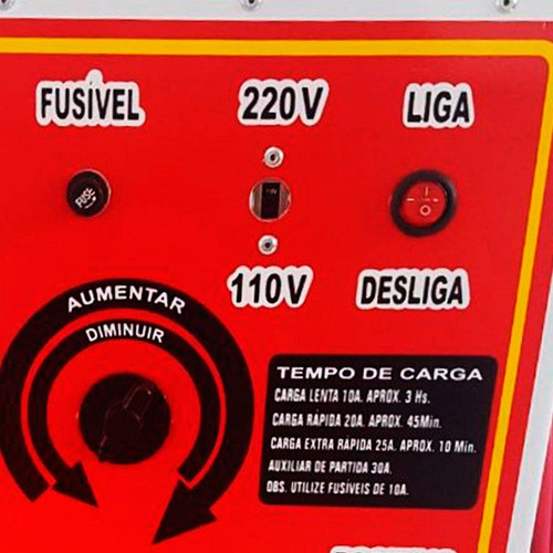 Carregador De Bateria Rápido/lento 12v 50a Com Auxiliar De P