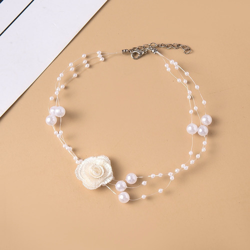 Gargantilla De Perlas Multicapa Elegante Para Mujer,