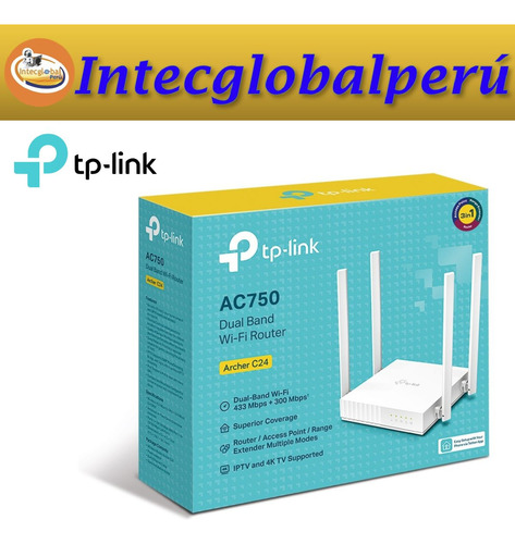 V Router Tp-link Archer C24 Doble Banda Ac750 Wireless