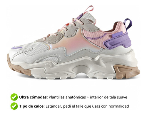 Zapatillas Mujer Plataforma Urbanas Moda Filament Grous