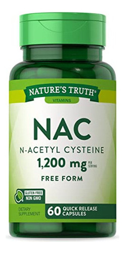 Nature's Truth N Acetil Cisteína Nac | 1200 Mg | 60 Cápsul