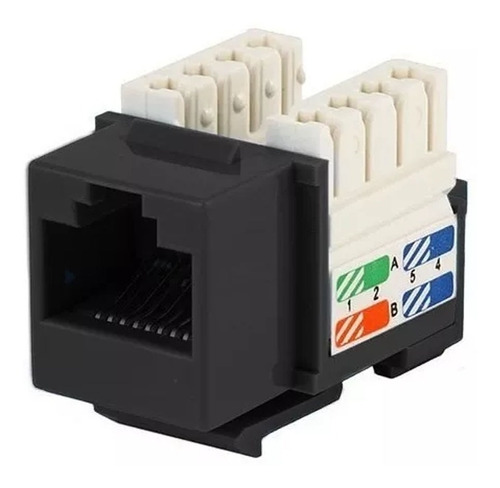 Jack Rj45 Cat6 Conector Hembra Red Utp Negro Xcase Fluke T