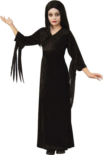 Addams Family - Disfraz De Morticia Para Niña, Diseño De Pel