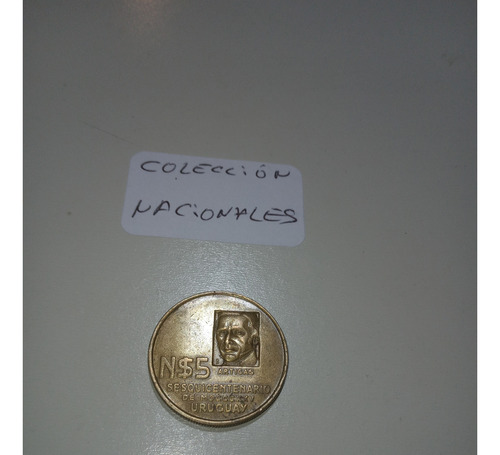 Moneda De N$5 Pesos Conmemorativa. Uruguay.