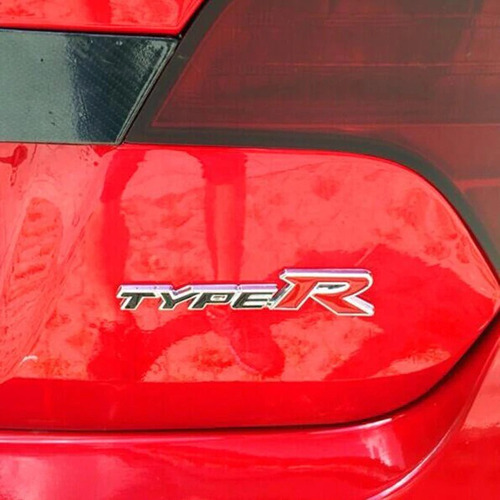 Imagen 1 de 2 de Emblema Metal Type R Honda Civic (negro - Rojo)