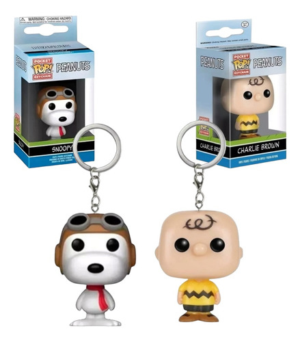 Llaveros Mini Funko Pop Snoopy Y Charlie Brown Pareja
