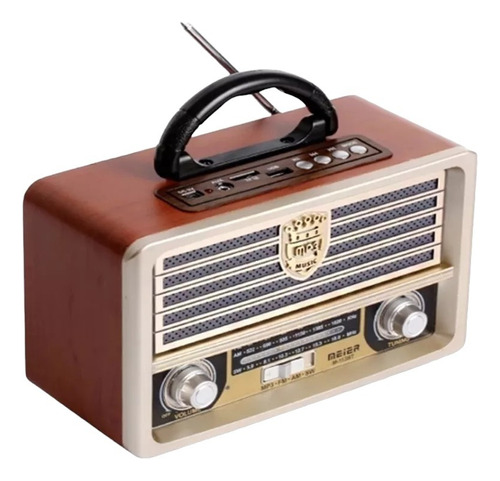 Radio Retro Vintage Am Fm Sw Bluetooth Usb Mp3 Tf