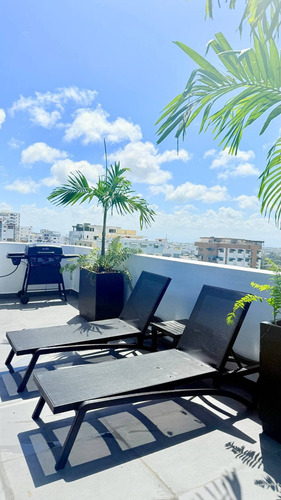 Apartamento Amueblado Con Jacuzzi En Terraza Privada Evaristo Morales