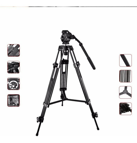Tripe Wf717 Profissional Para Camera E Video 1.80 Cm Fancier