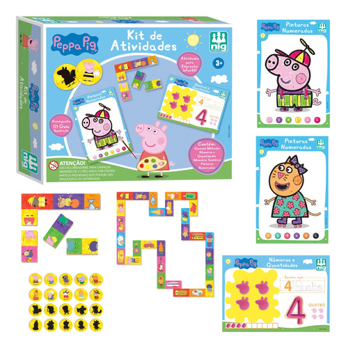 Kit Atividades Peppa Pig Educativo Infantil Nig Brinquedos