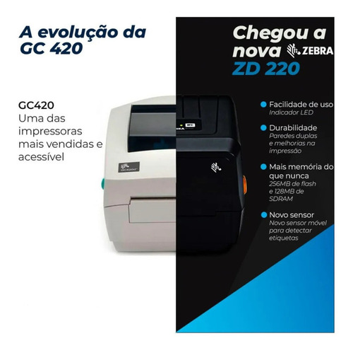 Impresora Códigos De Barras Zebra Zd220 Nova Gc420t Blanca