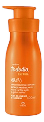 Creme Hidratante Natura Tododia 400ml Gengibre Tangerina Flor De Gengibre E Tangerina