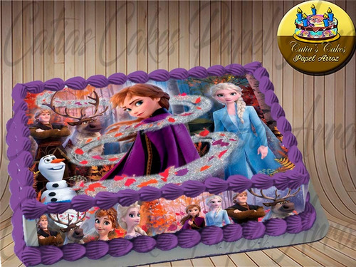 Papel De Arroz Faixas Para Bolo Comestível Frozen