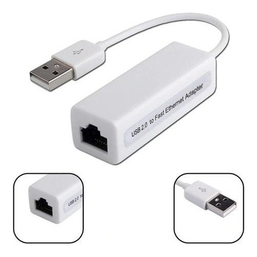 Placa Rede Externa Usb Lan Cabo Adaptador Internet Note E Pc