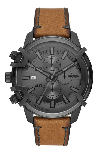 Reloj Hombre Diesel Griffed Chrono De Piel Color De La Correa Marrón