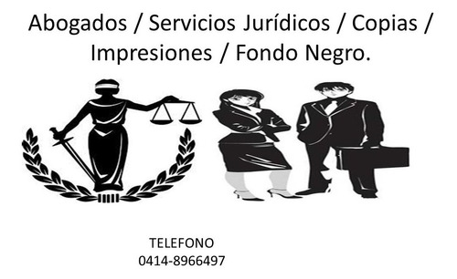 Imagen 1 de 5 de Abogados, Servicios Jurídicos, Fondo Negro, Impresiones.
