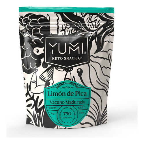 Snack Carne Vacuno Sabor Limón Pica X 1 Unidad 75 Grs Yumi® 