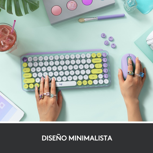 Imagen 6 de 9 de Teclado Inalámbrico Logitech Pop Daydream, Teclas Emojis