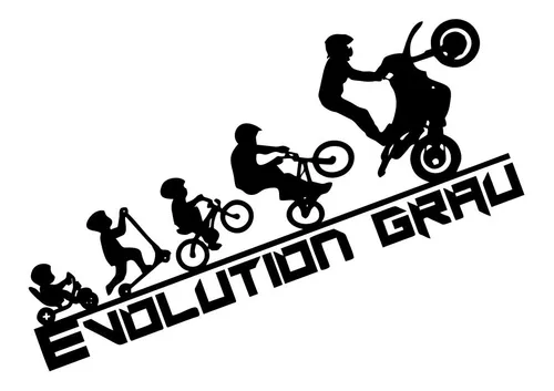 Adesivo Evolução do Grau Moto Carro Corte Evolution Empinar Raspar