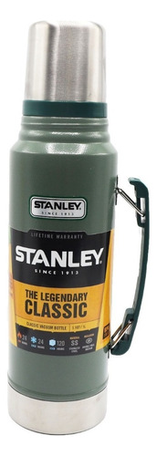 Termo Stanley Acero Inoxidable 1 Litro Frio Caliente 24 Hs Color Hammertone green