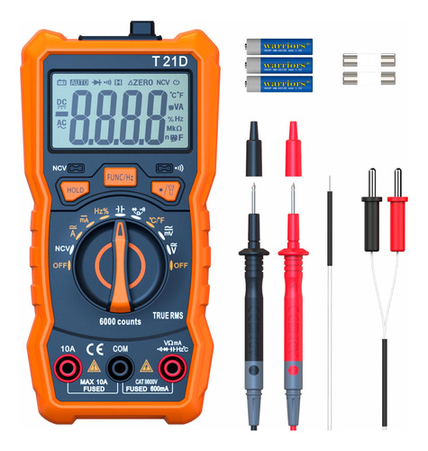 Multimetro Digital De Rango Automatico, Trms 6000 Cuentas, V