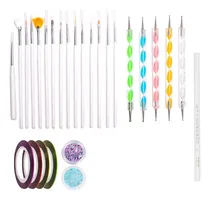 Comprar Kit Deco Uñas 27 Articulos -pinceles-dotting-cintas Deco 