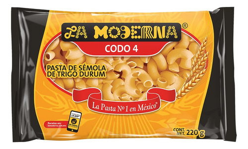 La Moderna Pasta Para Sopa Codo #4 Caja 20/220 Gr