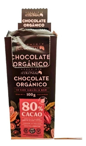 Organico Colonial Chocolate 80% Cacao  Barata La Golosineria