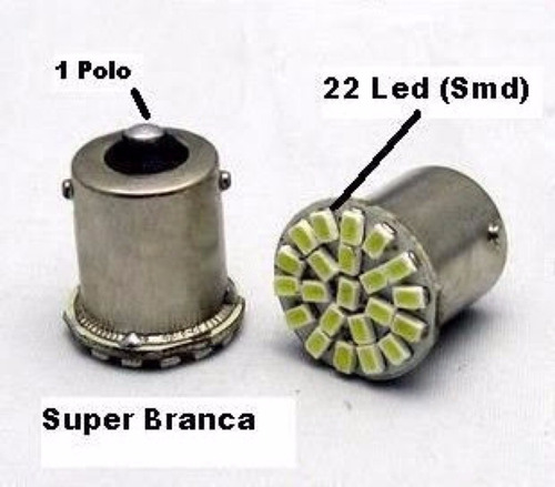 10 Pcs Lampada Ré Pisca 1 Pólo P21 Carro E Moto 22 Leds 12v