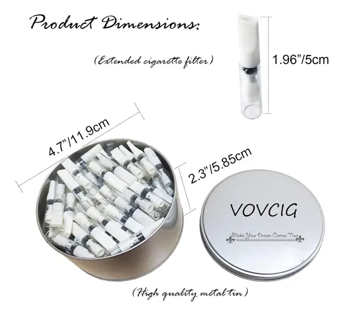 Filtros De Cigarrillos Desechables Vovcig Color Blanco