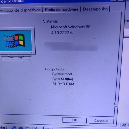 Cpu Antigo Windows 98 Raro (Usado)