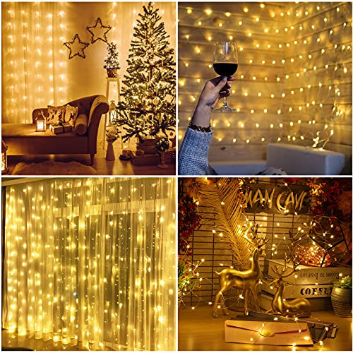 Luces Led De Cortina Zeyxinh 3 M 300 Led Usb Para Interior
