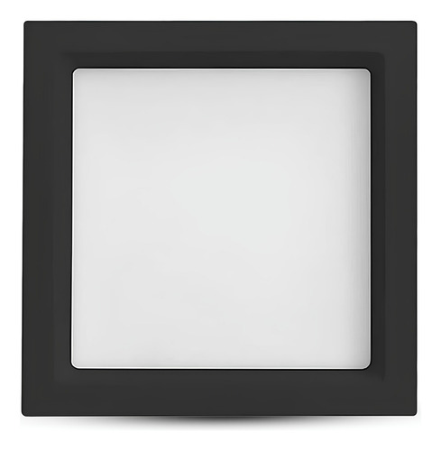 Kit 3 Plafon Led Preto Embutir 20x20 Luz Neutra 4000k 18w Estrutura Preto - Luz Neutra 127/220v
