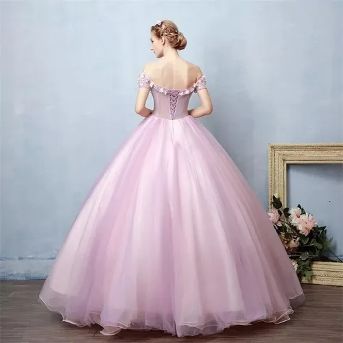 Vestido Xv Años Quinceañera Rosa Flores Princesa Hombros Cai | Meses sin intereses Vestido Xv Años Quinceañera Rosa Flores Princesa Hombros Cai | Meses sin intereses