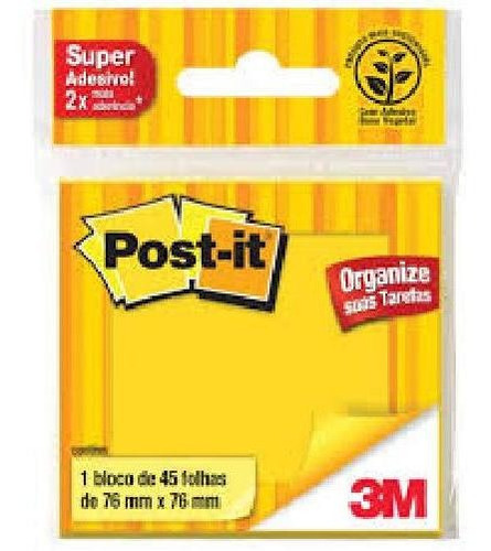 Post-it amarillo neón, 76 x 76 mm, 45 hojas, 3 m