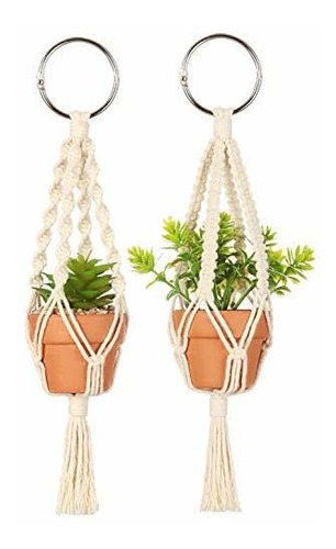 Mkono Mini Macrame Colgador De Macrame Hecho A Mano Con Espe