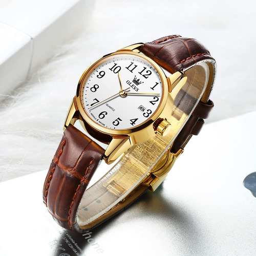 Olevs Relojes Para Mujer Cara Pequeña Patrón De Cocodrilo Bl