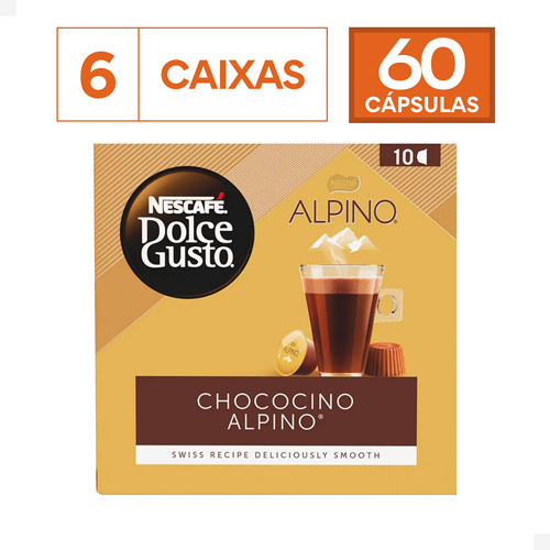 Kit 60 Cápsulas Dolce Gusto Chococino Alpino Chocolates
