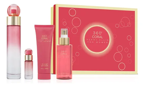 Perfume Perry Ellis 360 Coral Edp De 100 Ml Y Bruma Corporal