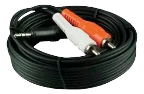 Cable Audio Plug 3.5mm Auxiliar Macho A 2 Rca Macho De 5m