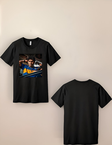 Remera Diego Maradona En La Bombonera Palco Algodón Premium