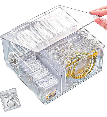 Joyero De Viaje Estuche Transparente Para Joyas Organizador