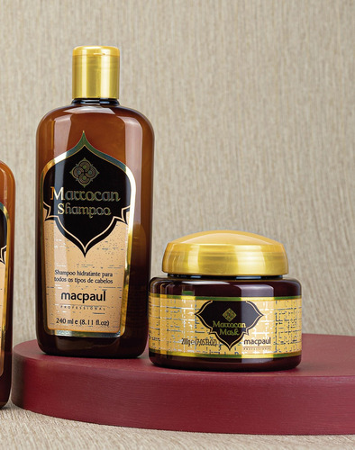 Kit Hidratante Shampoo E Máscara Marrocan Argan Oil Macpaul